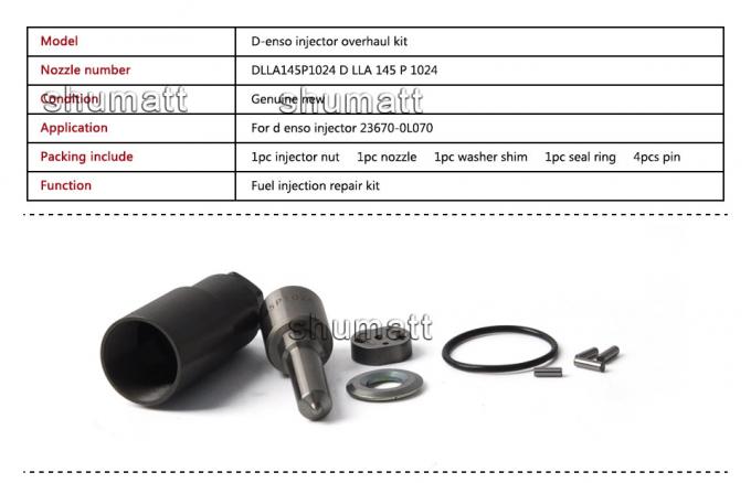 Genuine Denso CR Fuel Injector Overhual Kit 23670-0L070 Injection Parts