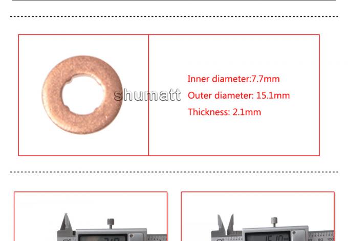 OEM new Shumatt  Injector Heat Schield Gasket Copper Washer Shim F00VC17504 for 0445110002/019/047/048 injector