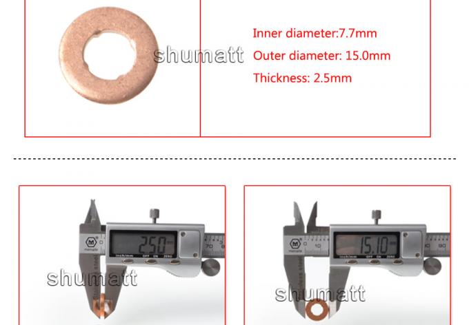 OEM new Shumatt  Injector Heat Schield Gasket Copper Washer Shim F00VC17505 for 0445110042/043/046065/066 injector