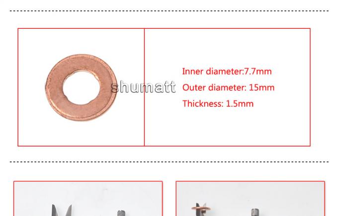 OEM new Injector Heat Schield Gasket Copper Washer Shim F00RJ01453 for 0445110381/408/563 injector