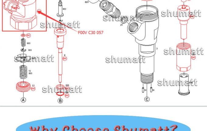 OEM new Shumatt  Injector Solenoid Valve F00VC30057 for 0445 110