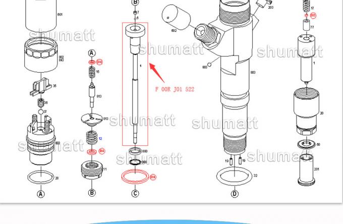 OEM new Shumatt Injector Control Valve Set F00RJ01522 for 0445120062 injector