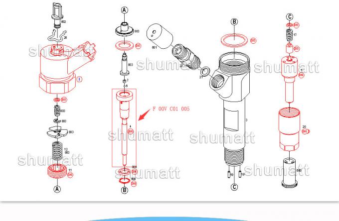 A+ new Shumatt  Injector Control Valve Set F00VC01005 for 0445 110 021 0445 110 146 injector