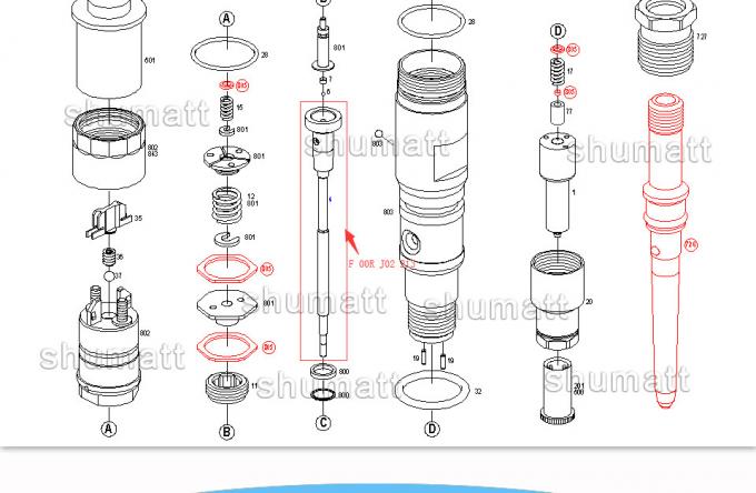 A+ new Shumatt  Injector Control Valve Set F00VC01037 for 0445110112 0445110187 injector