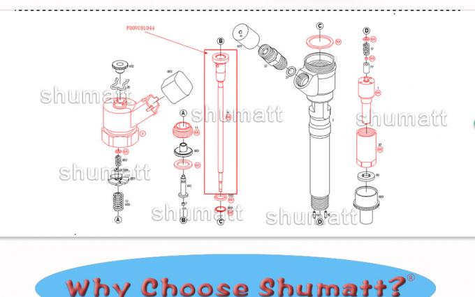 A+ new  Shumatt  Injector Control Valve Set F00VC01044 for 0445 110 064/101/126 injector