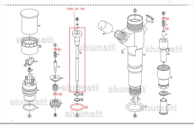 A+ new Shumatt  Injector Control Valve Set F00RJ01692 for 0445 120 081/107/130 injector