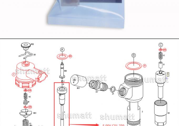 A+ new Shumatt Injector Control Valve Set F00VC01359 for 0445110293/305/313 injector