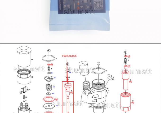 A+ new Shumatt Injector Control Valve Set F00RJ02005 for 0445120008 injector