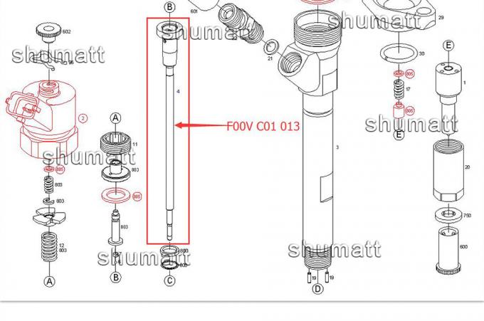 A+ new Shumatt Injector Control Valve Set F00VC01013 for 0445110057 injector