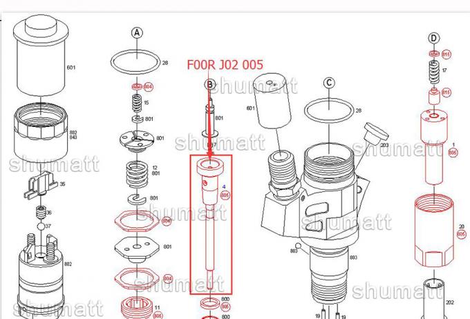 High quality  Injector Control Valve Set F00RJ02005 for 0445120008 Injector