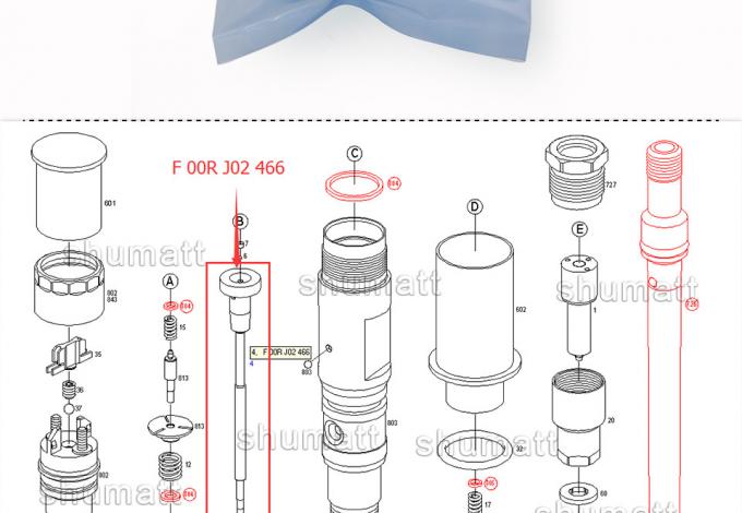 High quality Injector Control Valve Set F00RJ02466 for 0445120217/208/209