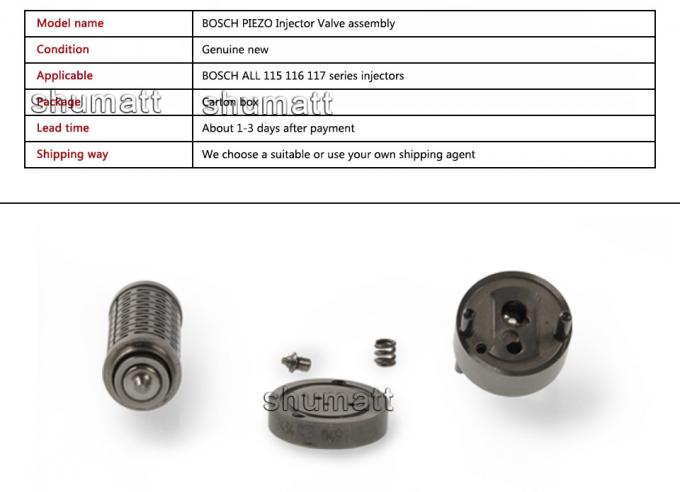 Genuine Bosch Piezo Injector Control Valve Kit for 0445 115/116/117 Injection Parts