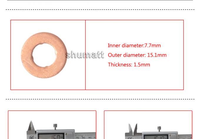 OEM new Injector Heat Schield Gasket Copper Washer Shim F00VC17503 for 0445110020/028/029 injector
