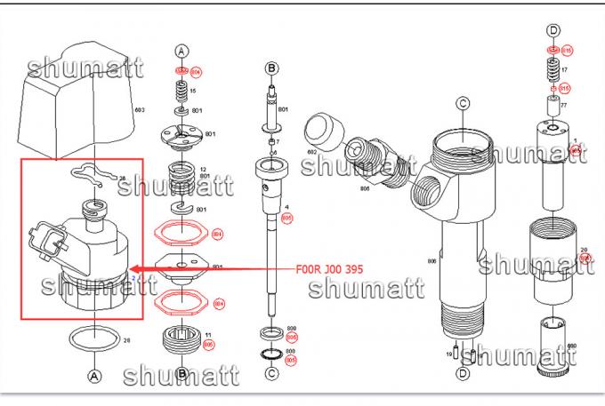 OEM new Shumatt  Injector Solenoid Valve F00RJ00395 for 0445 120