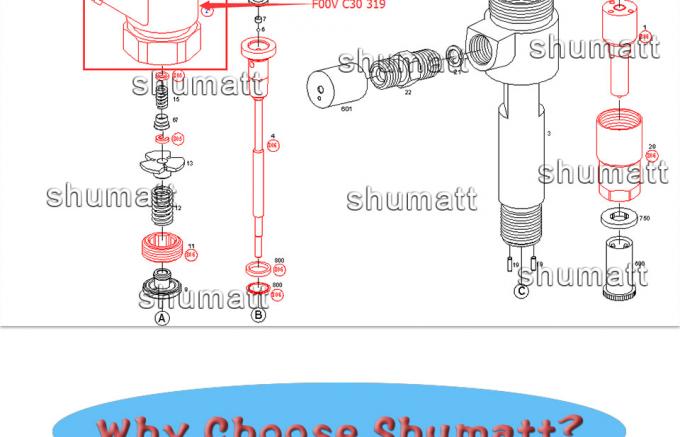 OEM new Shumatt  Injector Solenoid Valve F00VC30319 for 0445 110 Injector