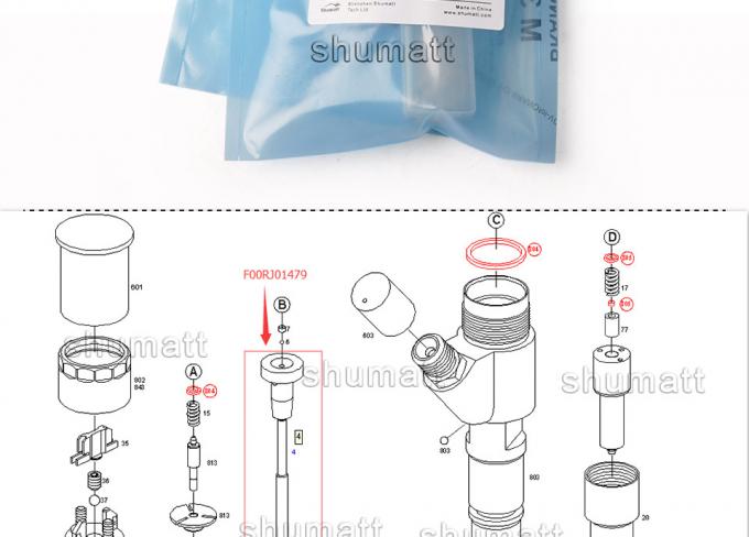 A+ new Shumatt Injector Control Valve Set F00RJ01479 for 0445120066 0445120067 injector
