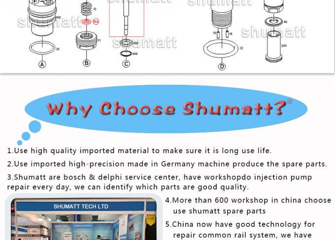 A+ new Shumatt Injector Control Valve Set F00RJ01479 for 0445120066 0445120067 injector