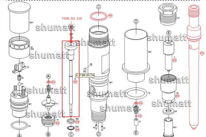 A+ new Shumatt Injector Control Valve Set F00RJ01218 for 0445120030 0445120061 0445120100 injector