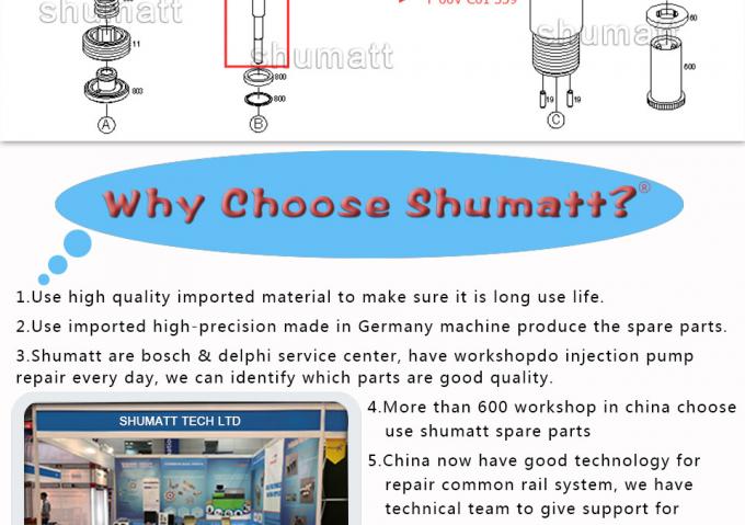 A+ new Shumatt Injector Control Valve Set F00VC01359 for 0445110293/305/313 injector