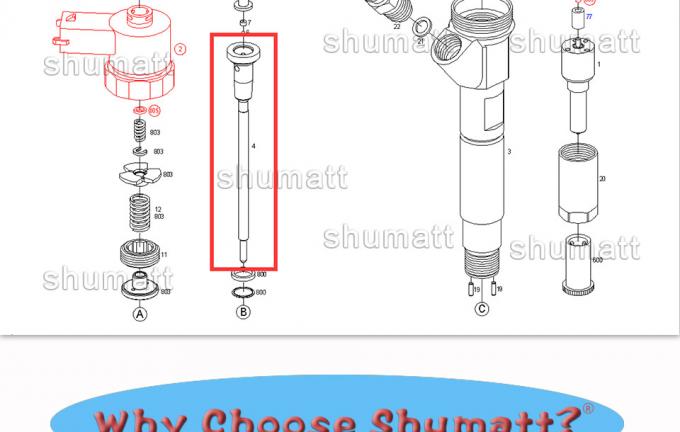 OEM new Shumatt Injector Control Valve Set F00VC01022 for 0445110084/087/102 injector