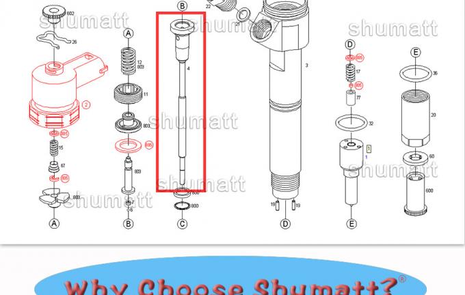 OEM new Shumatt Injector Control Valve Set F00VC01347 for 0445110255/256/319 injector
