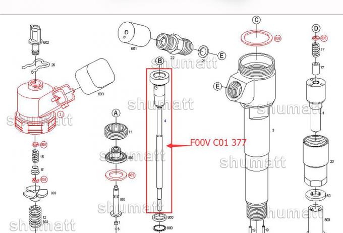 High quality Injector Control Valve Set F00VC01377 for 0433172268/2128/2266 injector