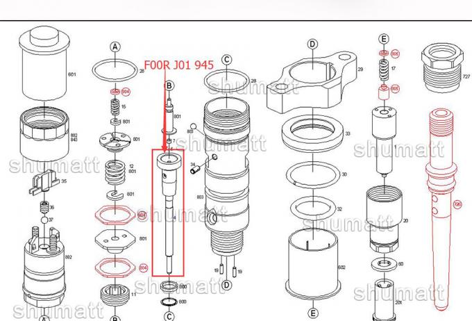 High quality Injector Control Valve Set F00RJ01945 for 0445120114 injector