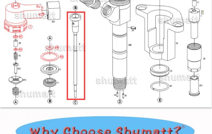 Shumatt High quality Injector Control Valve Set F00RJ01334 for 0445120047/091/093 Injector