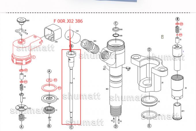 OEM new Shumatt Injector Control Valve Set F00RJ02386 for 0445120072 0445120076 Injector